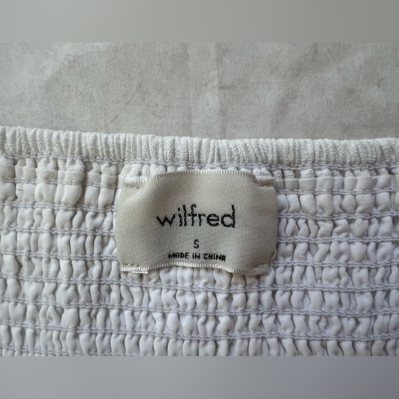 Aritzia Wilfred Wander Linen Blouse Organic Linen Bustier Blouse Size S White - Picture 8 of 9